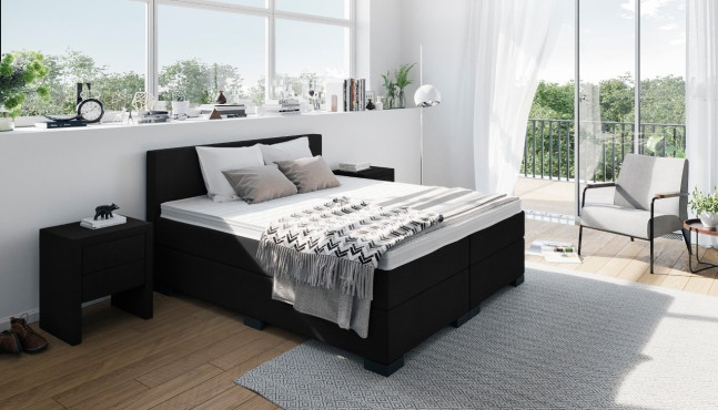 Mikrofeder Boxspringbett William in Golf Anthrazit