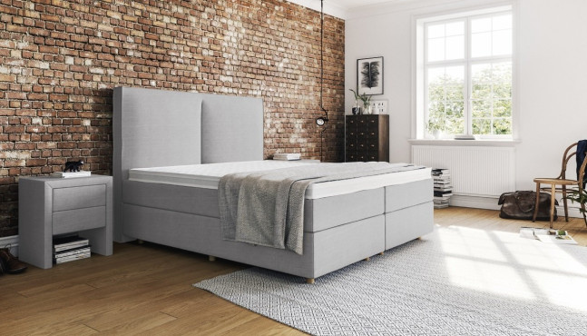 Boxspringbett Noah in Kiss Eisblau