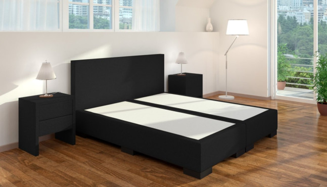 Boxspringbett William ohne Matratze in Golf Anthrazit