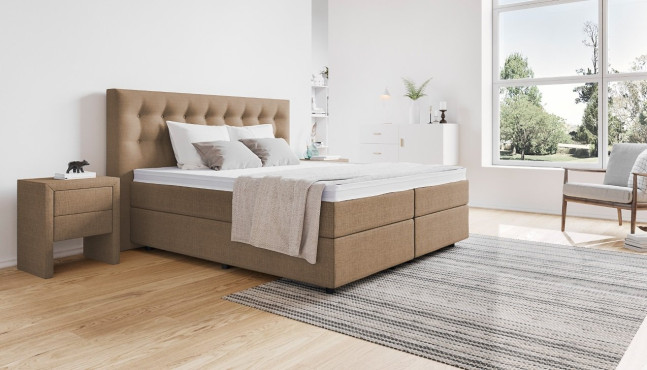 Mikrofeder Boxspringbett Beatrix  in Golf Anthrazit