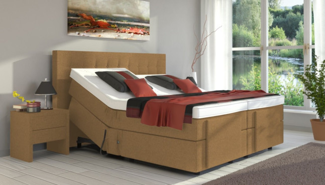 Boxspringbett Greta mit Motor in Golf Anthrazit