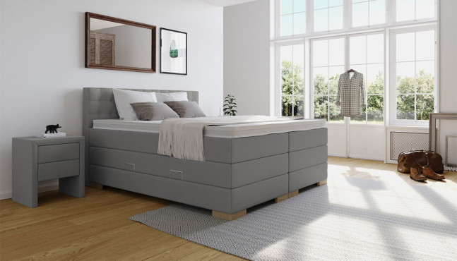 Boxspringbett Dalia mit Kopfteil Beatrix, 120cm hoch