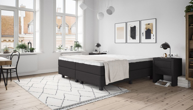 Boxspringbett Stuart in Onyx