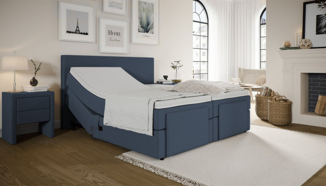 Mikrofeder Boxspringbett Gabriel in Mine Dolphin