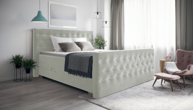 Boxspringbett Helene mit Bettkasten und Fussteil