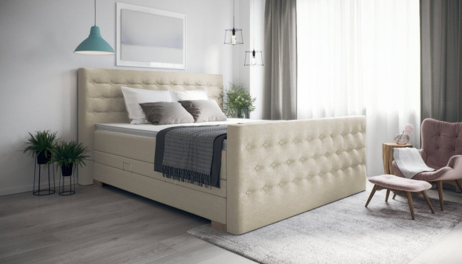 Boxspringbett Helene mit Bettkasten und Fussteil