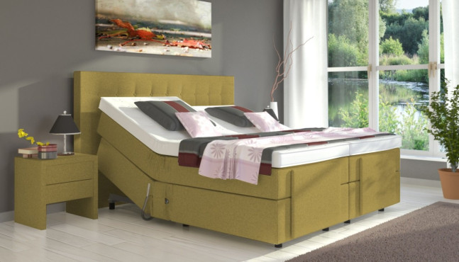 Boxspringbett Greta mit Motor in Golf Anthrazit