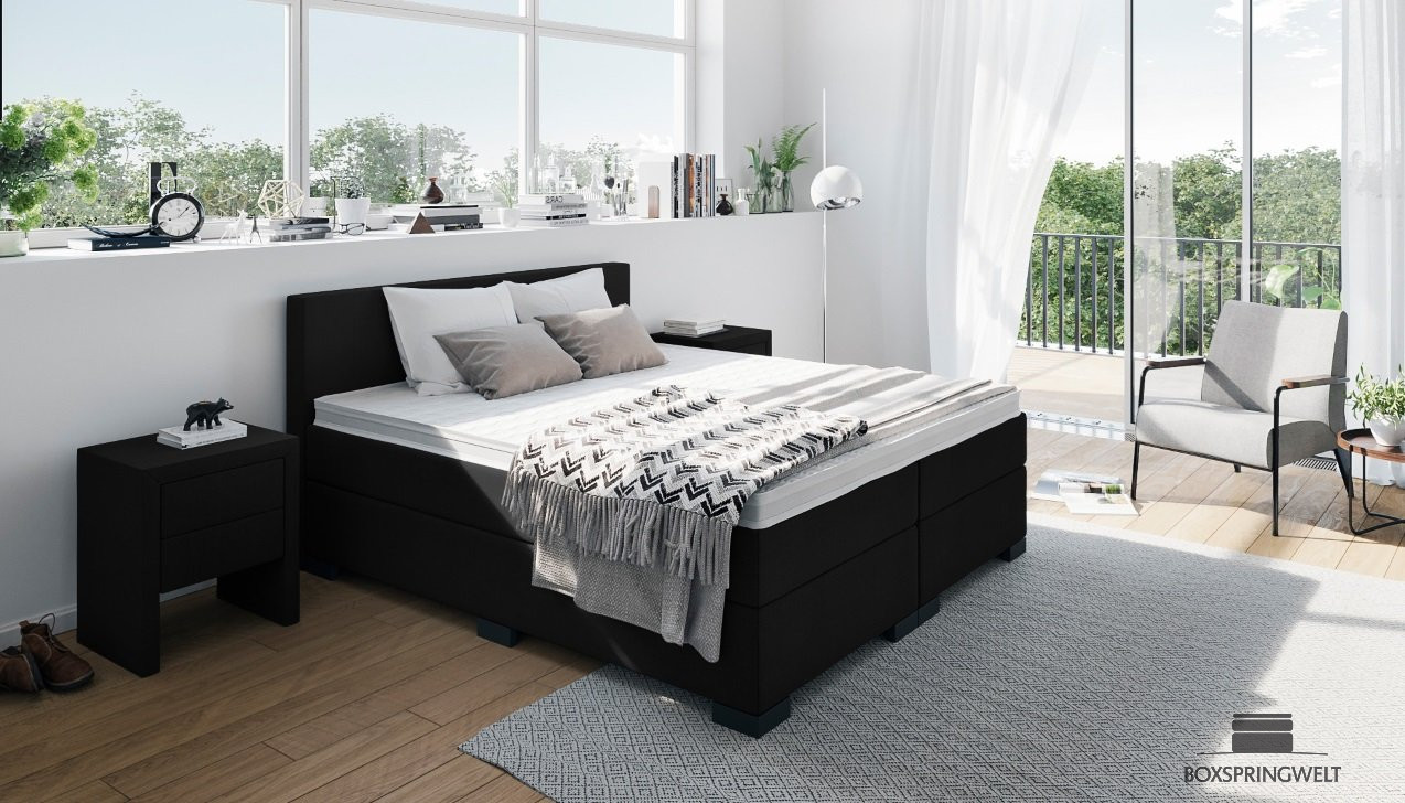 Mikrofeder Boxspringbett William in Golf Graphite