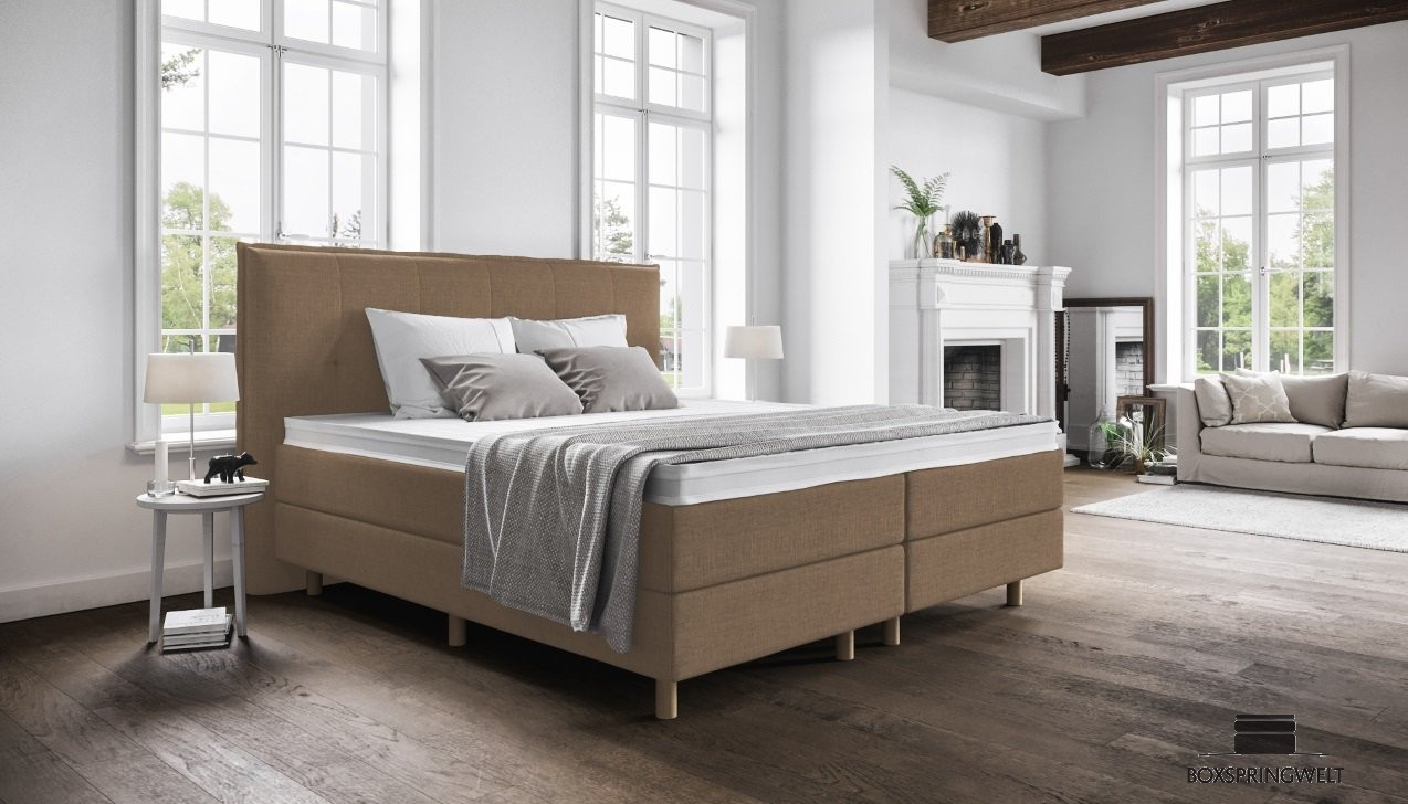 Boxspringbett Paula in Golf Hellbraun