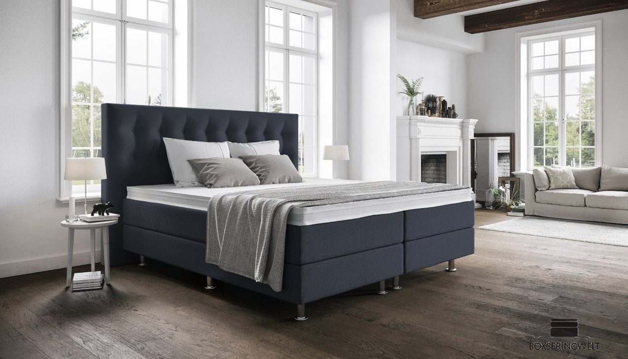 Boxspringbett Paula in Board Navy