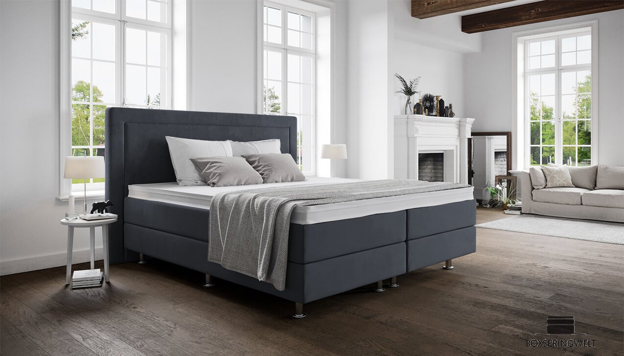 Boxspringbett Paula in Challenger Darkblue