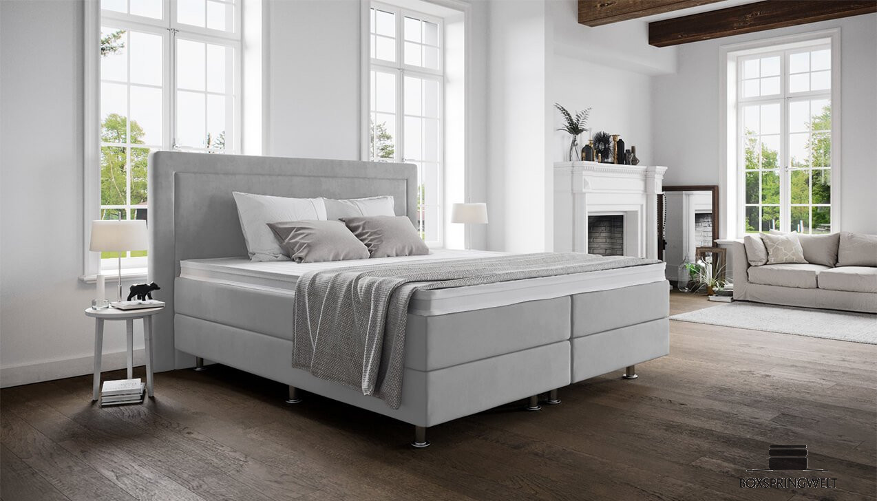Boxspringbett Paula in Challenger Lightgrey