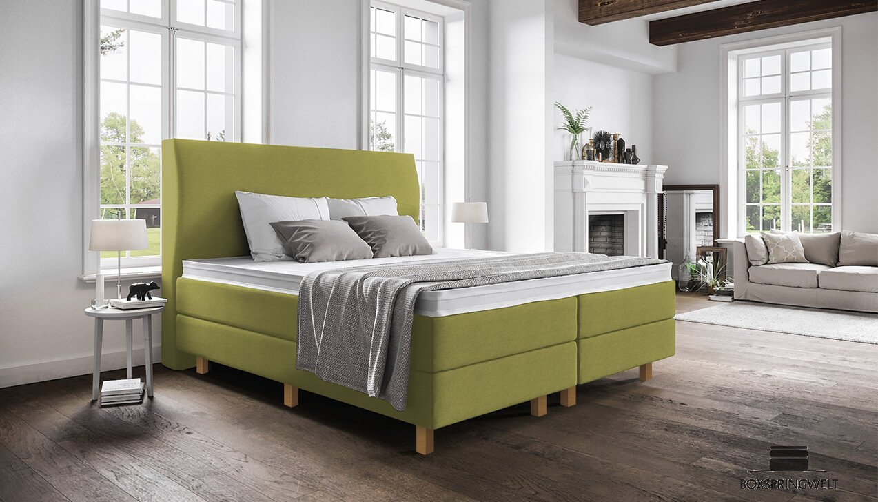 Boxspringbett Paula in Mine Lime
