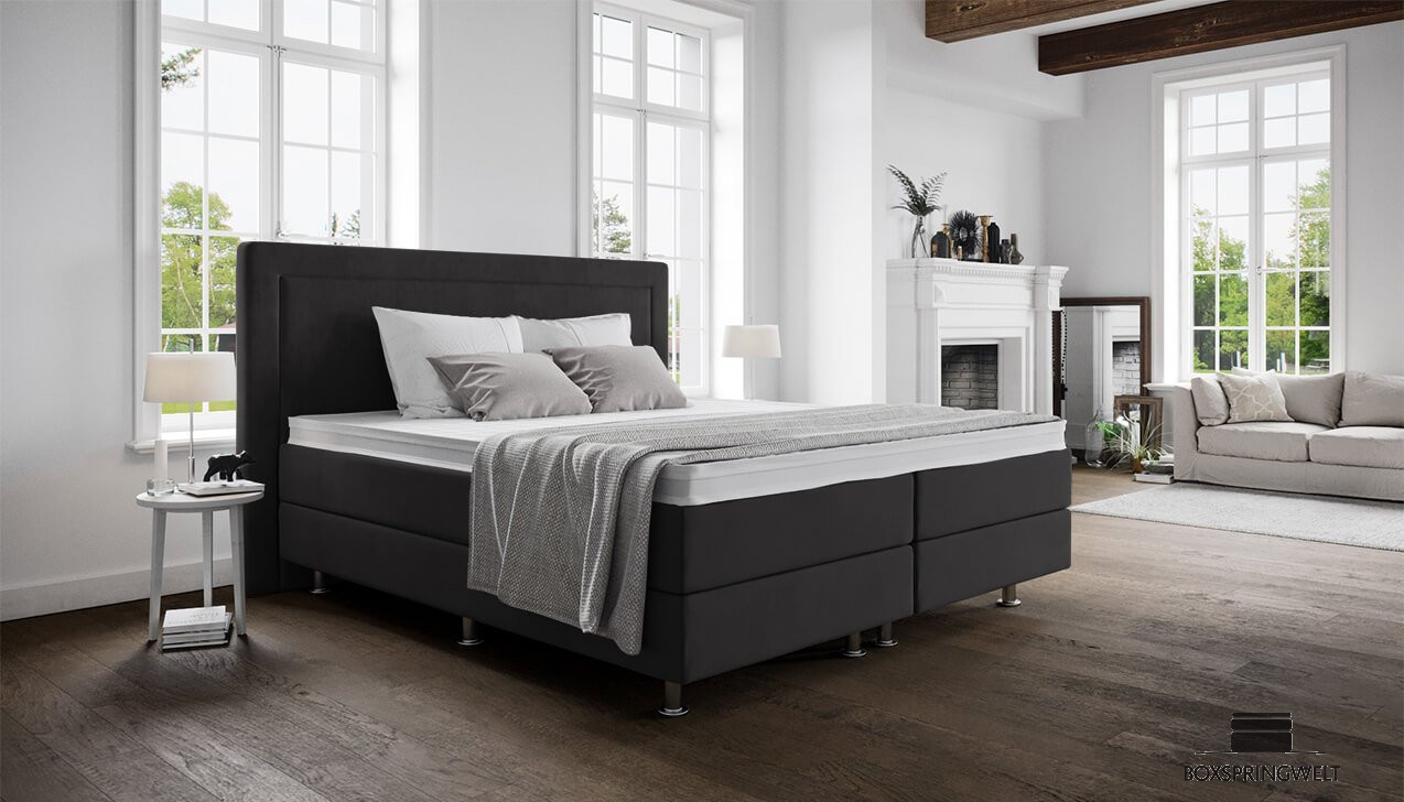 Boxspringbett Paula in Challenger Onyx