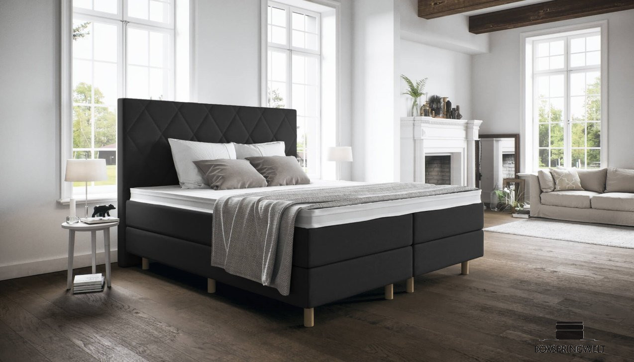 Boxspringbett Paula in Luca Onyx