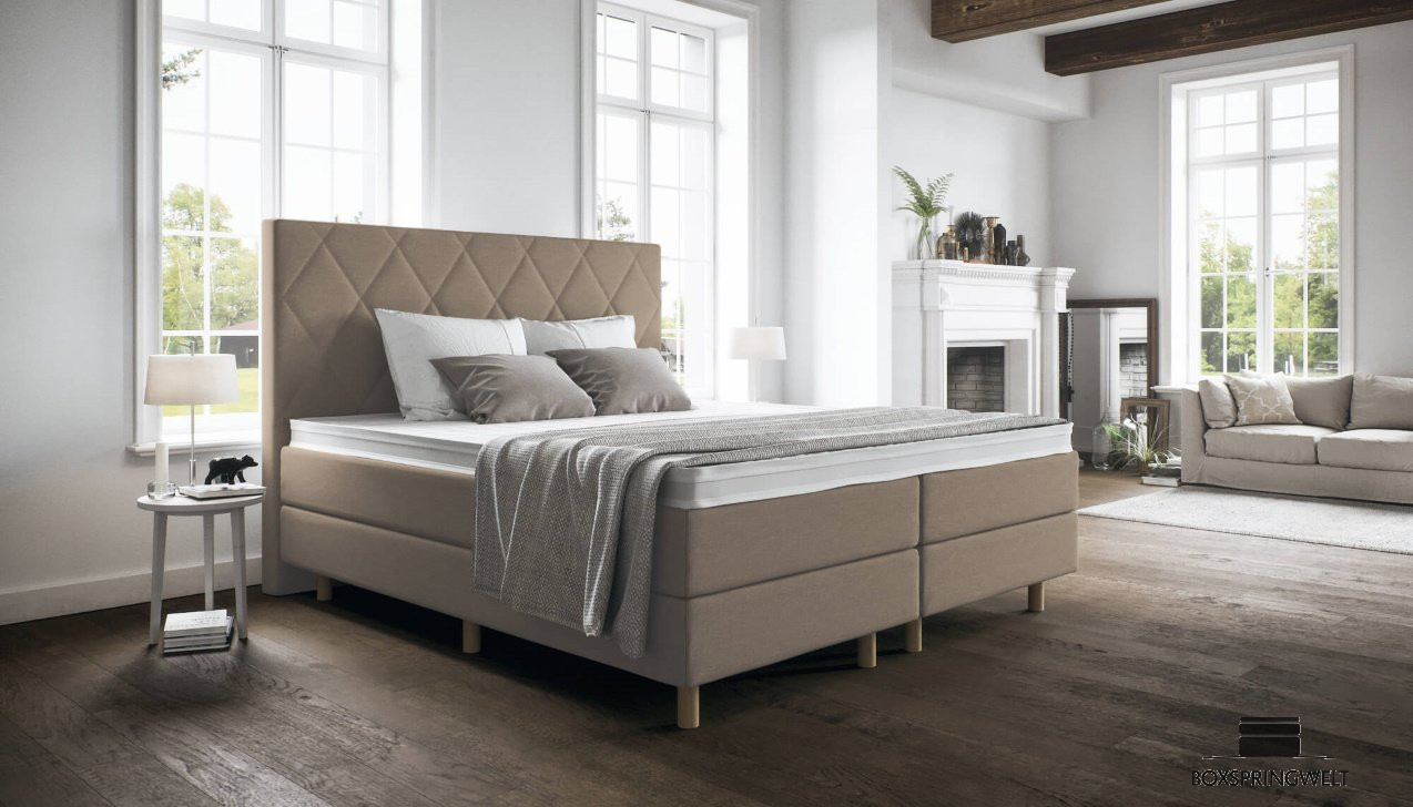 Boxspringbett Paula in Luca Taupe