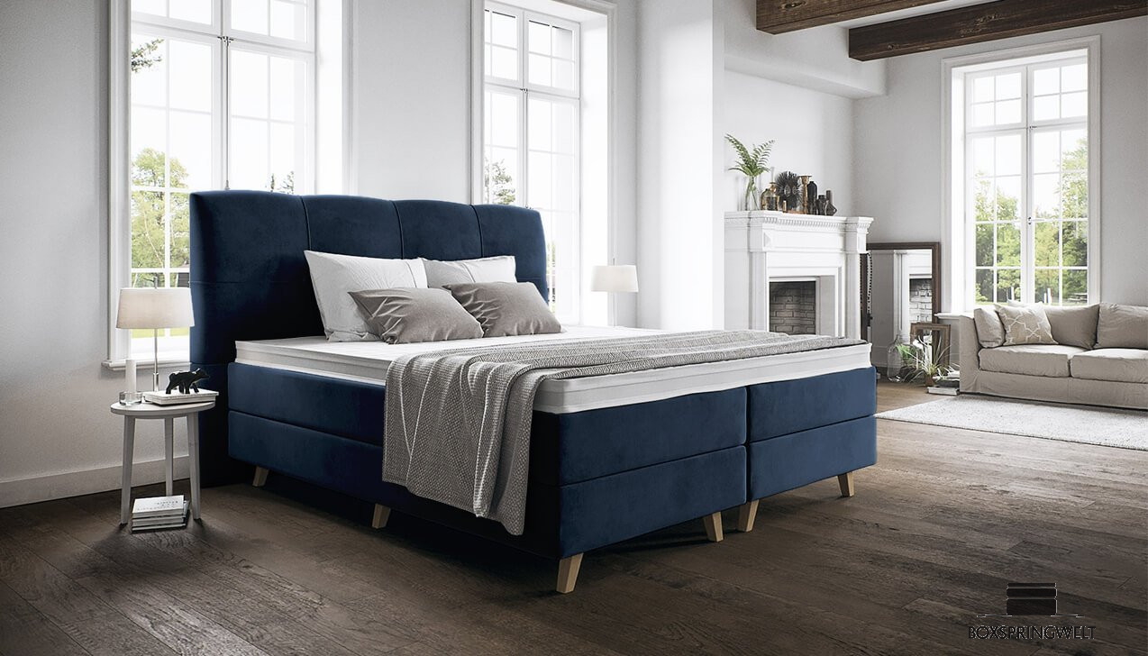 Boxspringbett Paula in Adore Indigo