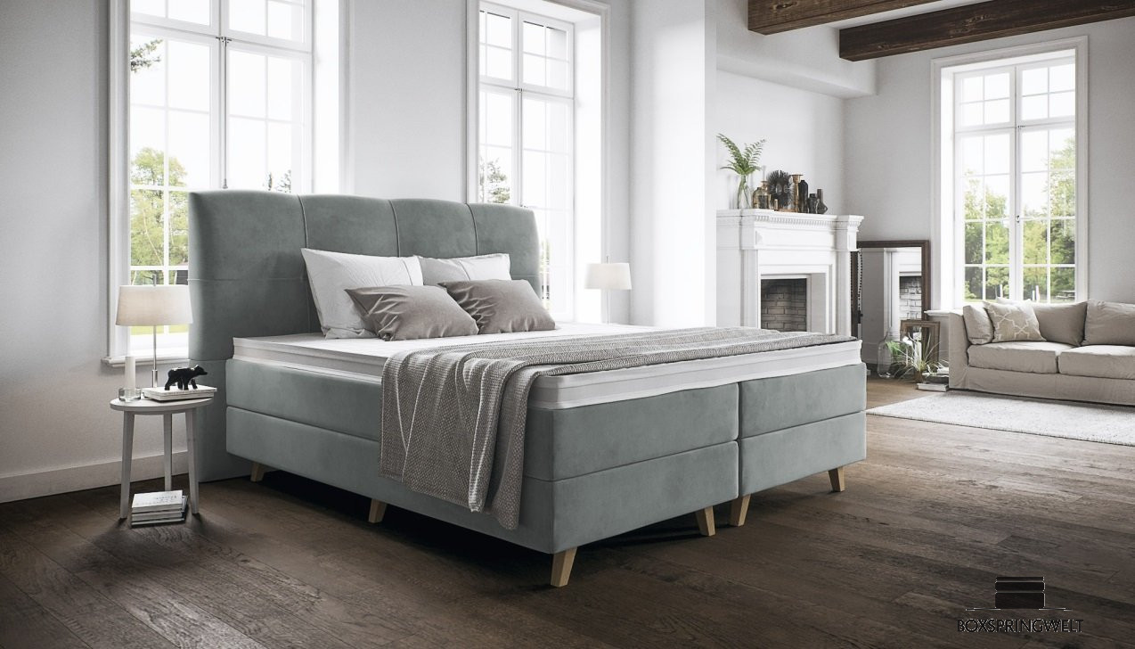 Boxspringbett Paula in Adore Steel   