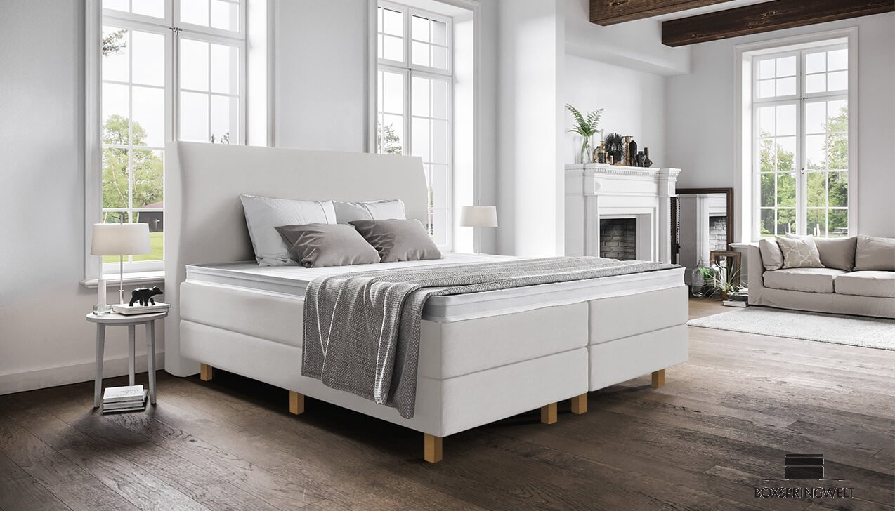 Boxspringbett Paula in Mine Weiß