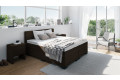 Mikrofeder Boxspringbett William in Golf Dunkelbraun