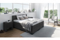 Mikrofeder Boxspringbett William in Board Dunkelgrau