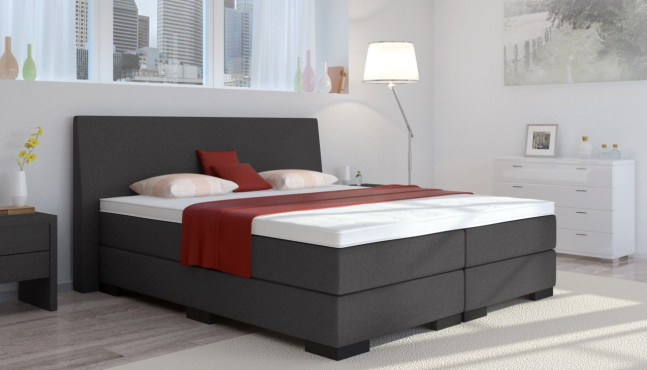 Boxspringbett Knut 180 x 200 cm in Anthrazit