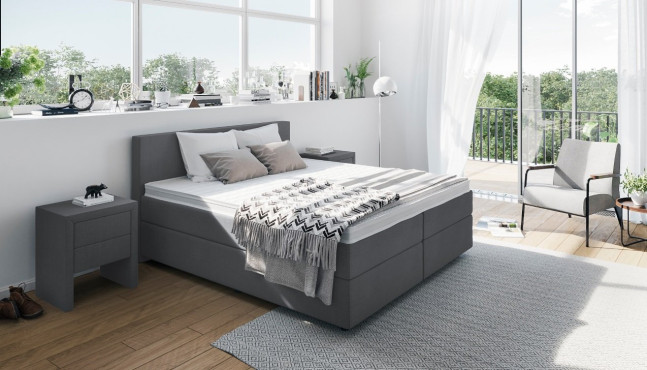 Boxspringbett William in Golf Anthrazit