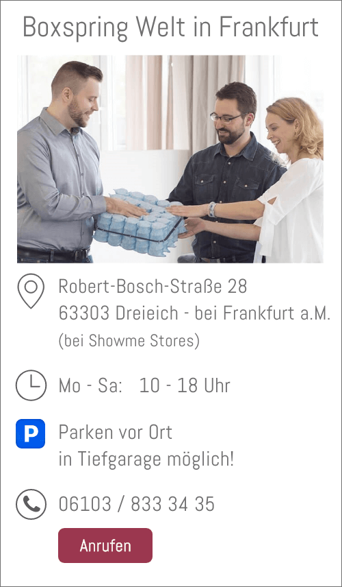 Boxspringbetten Fachgeschäft Frankfurt
